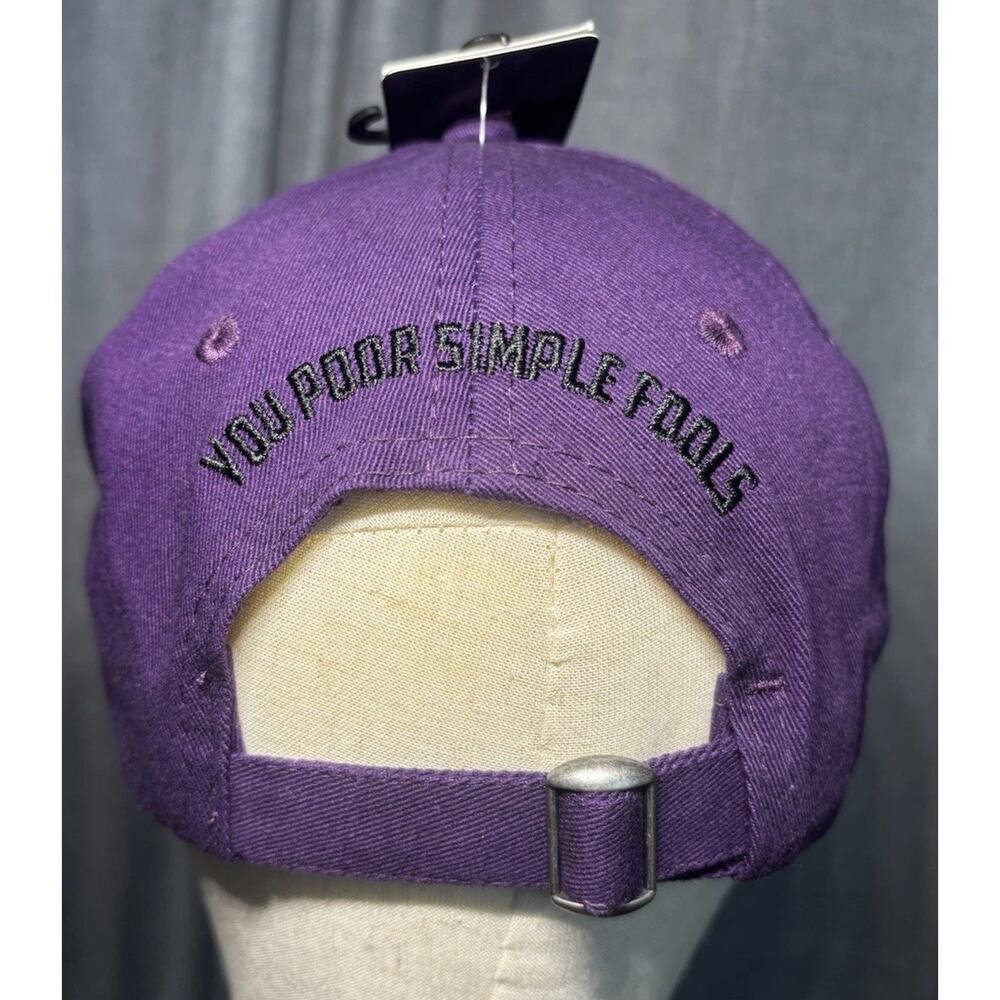NWT Rare Disney Villains Maleficent Cap You Poor Simple Fools One Size Purple - Picture 2 of 15